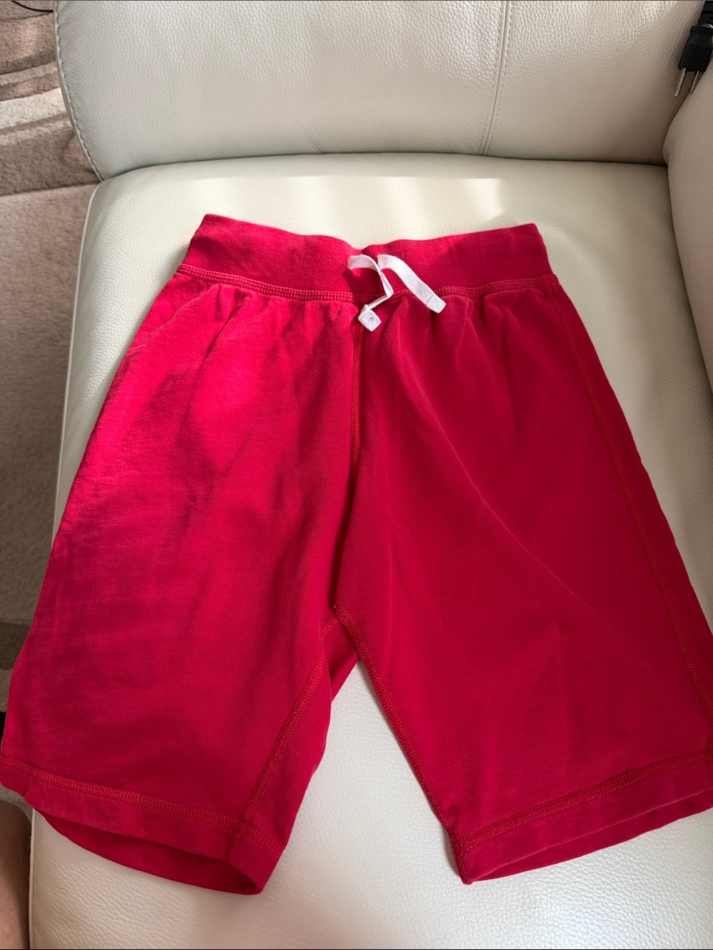 Boys Red Drawstring Shorts